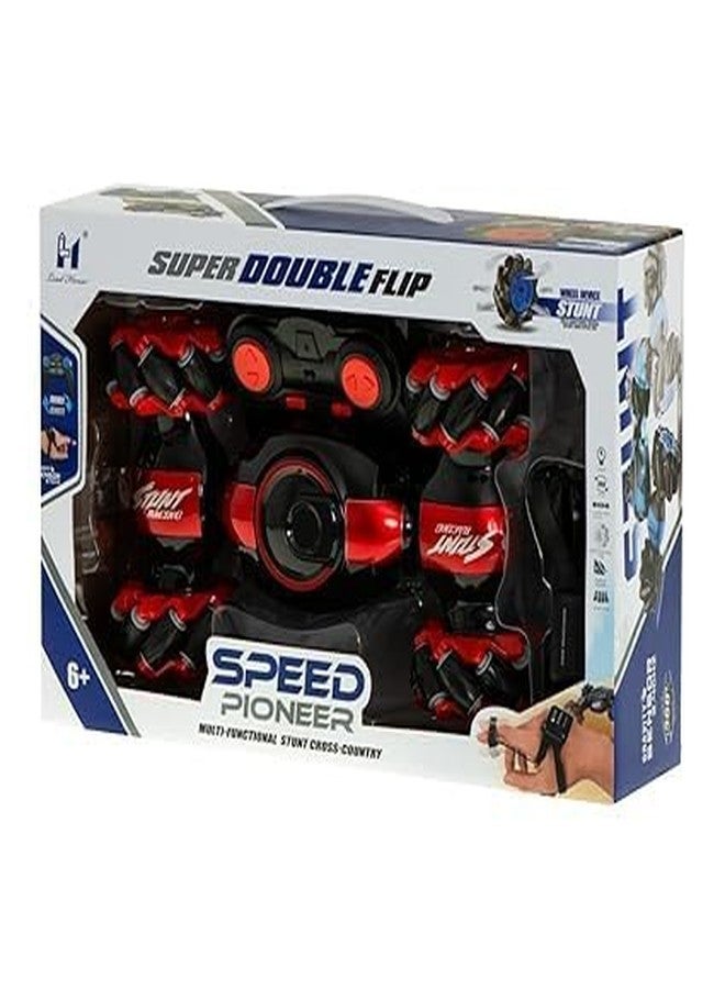 Daji Super Double Flip RC Car Stunt 2.4GHz Gesture Sensor Watch Control Toy Car Off Road Vehicle 360° Flips with Lights Music for Boys Girls Kids - Multicolor - Image 4